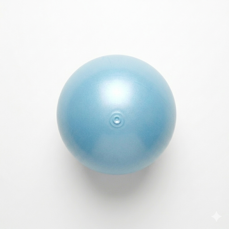Blue pilates ball for various exercises